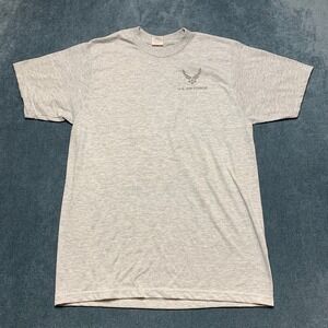 Vintage Unicor Us Air Force T-Shirt Mens Medium Gray Graphic Logo Short Sleeve